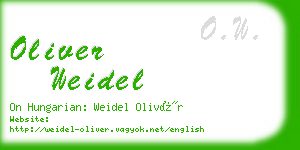 oliver weidel business card